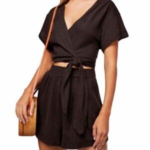 Free People Women's Wrap-front Playsuit-romper